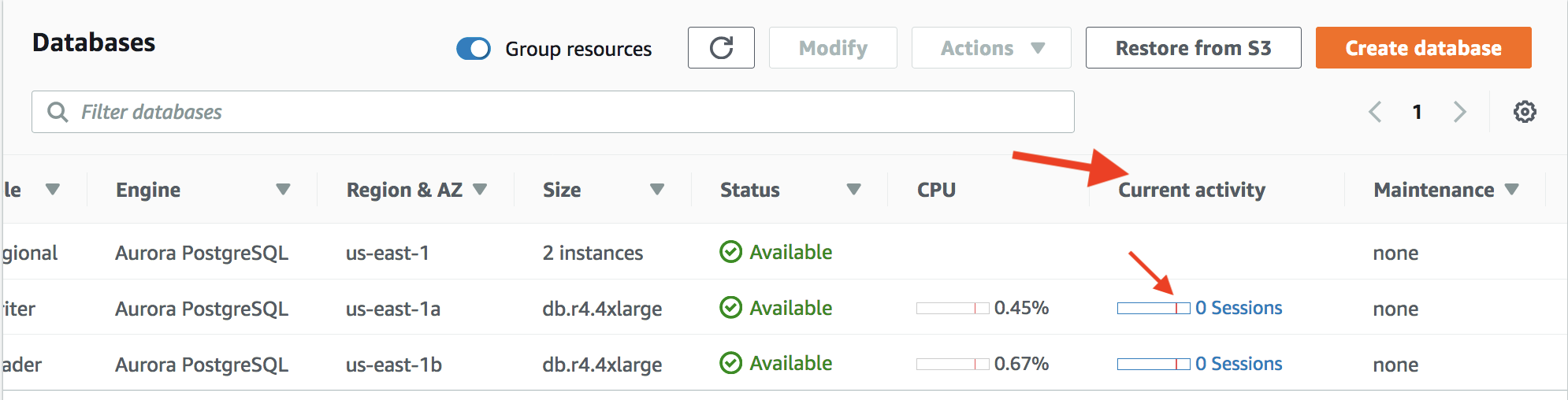 aws-rds-databaselist